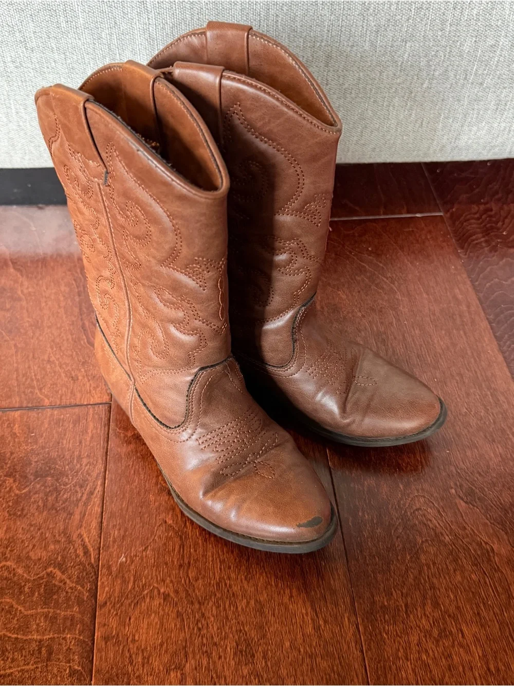 Tucker + Tate Brown Embroidered Kids Western Boots